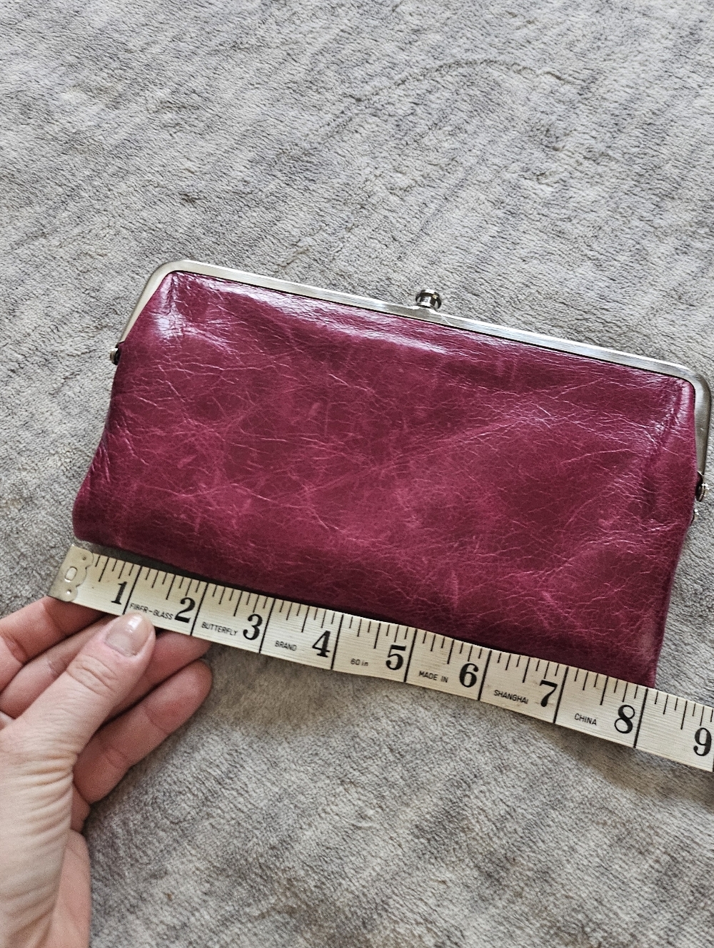 Hobo Lauren Wallet Red Leather - Picture 6 of 9